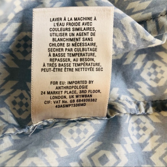 Anthropologie Holding Horses Ikat Western Print Isla Button Down Top Size 2 - Picture 11 of 12